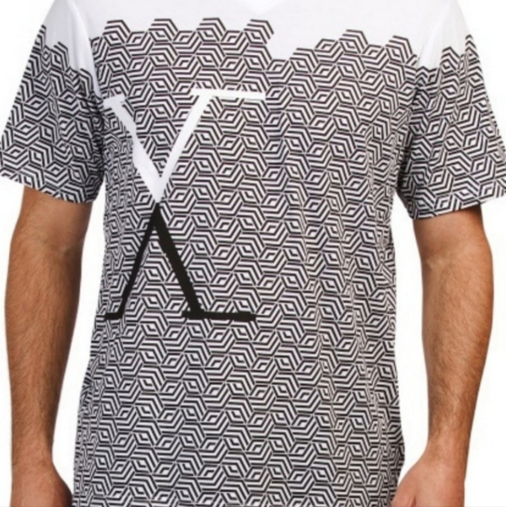 Versace Italia White/Black Geo Print
